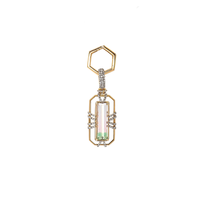 Harwell Godfrey One-of-a-Kind Tie Dye Bi-Color Tourmaline 'Bianca' Pendant