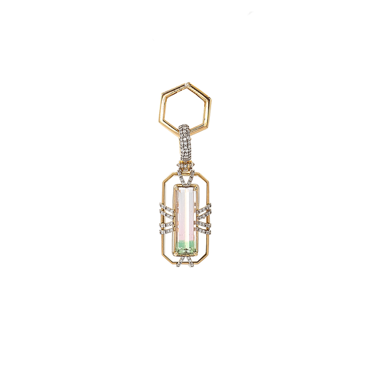 Harwell Godfrey One-of-a-Kind Tie Dye Bi-Color Tourmaline 'Bianca' Pendant