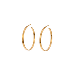 Caroline Ellen Flat Gold Hoops