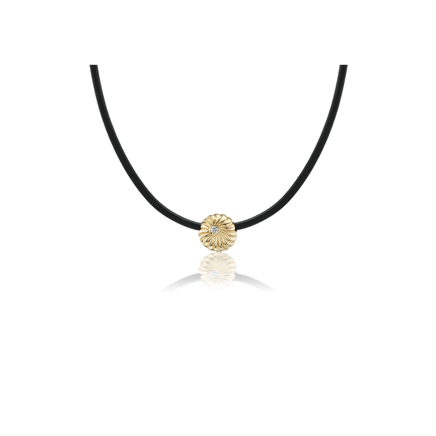 Beck Jewels Sol Leather Choker with Diamond Pave