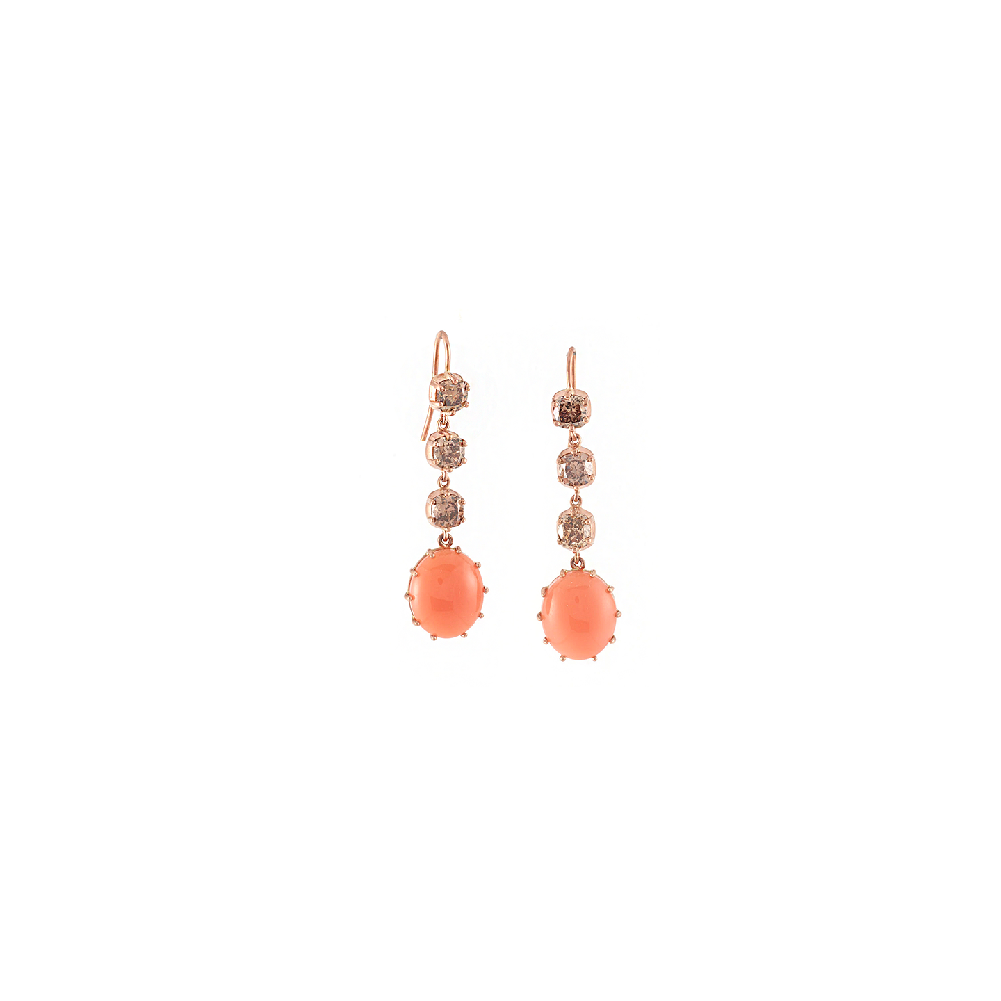 Sylva & Cie Coral Drop Earrings