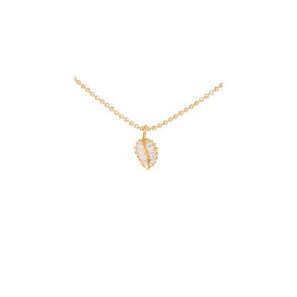 Anita Ko Small Palm Leaf Diamond Necklace