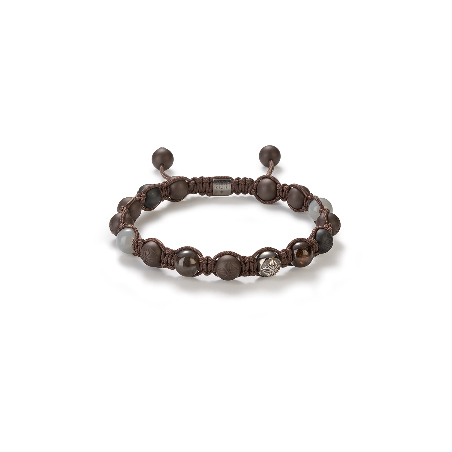 Shamballa Jewels 8mm Braided Bracelet with Moonstone and Sapphire