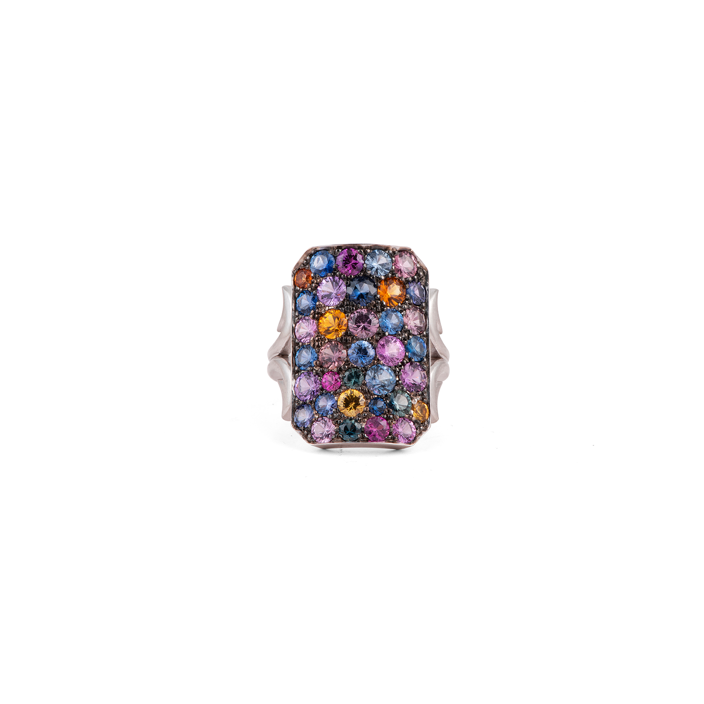 Sylva & Cie Multicolor Sapphire Ten Table Ring