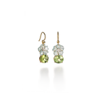 Irene Neuwirth One-of-a-Kind Tropical Flower Earrings with Aquamarine and Green Tourmaline