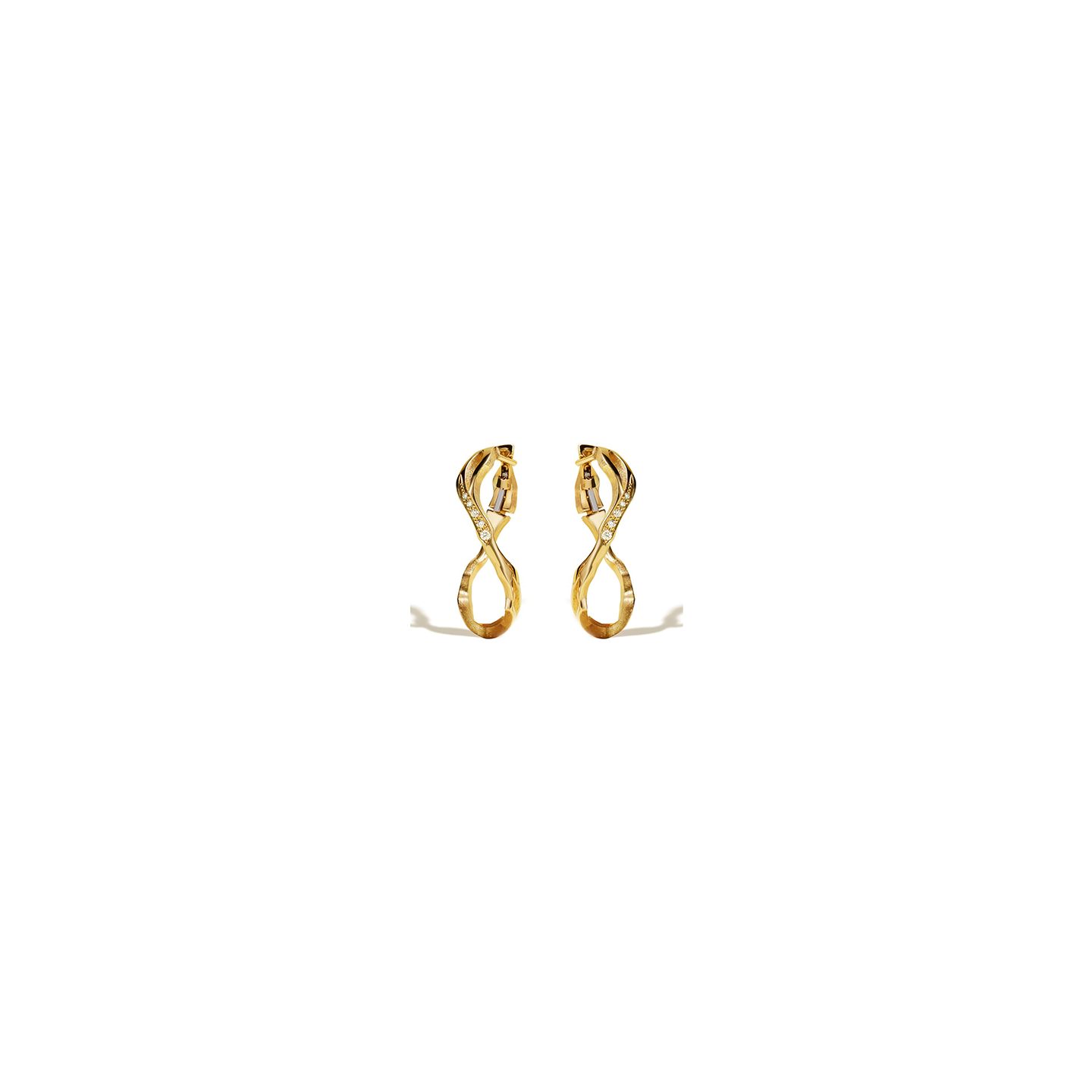 Milamore 'Kintsugi' Infinity Diamond Hoop Earrings
