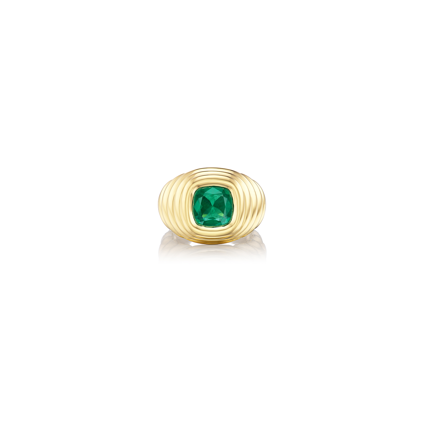 Beck Jewels One-of-a-Kind Ripple Emerald Pinky Ring
