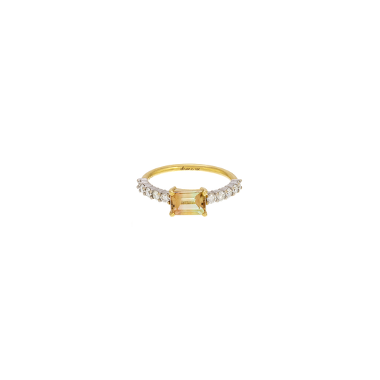 Irene Neuwirth 'Tennis' One-Of-A-Kind Bi-Color Tourmaline and Diamond Ring