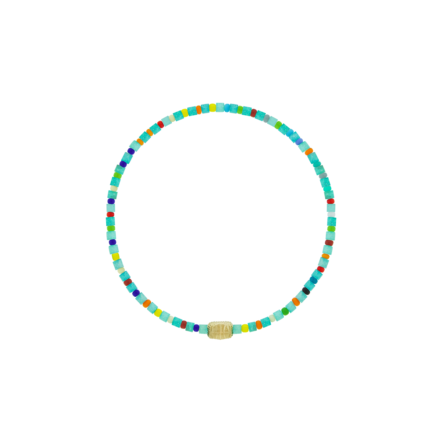 Luis Morais Small Ingot on Beaded Bracelet