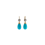 Sylva & Cie Blue Agate Bulb Earrings