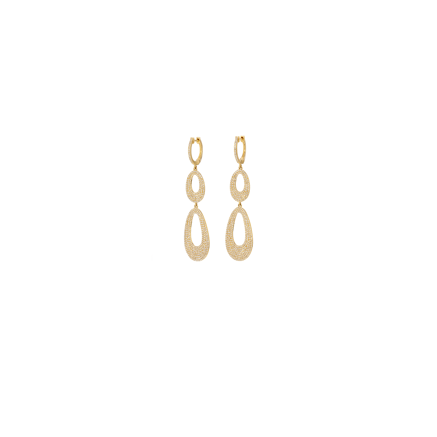 Kai Linz Diamond 'Aladdin' Hoop Drop Earrings