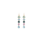 Irene Neuwirth 'Gemmy Gem' One-of-a-Kind Green Tourmaline, Aquamarine, and Kunzite Earrings