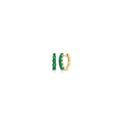 Anita Ko Emerald Huggie Earrings