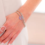 Hoorsenbuhs 3mm Open Link Bracelet with Five 5mm Full Pave Links