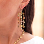 VRAM One-of-a-Kind Chrona Chandelier Zircon and Diamond Earrings