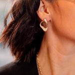 Fernando Jorge 'Stream' Loop Earrings with Mother of Pearl