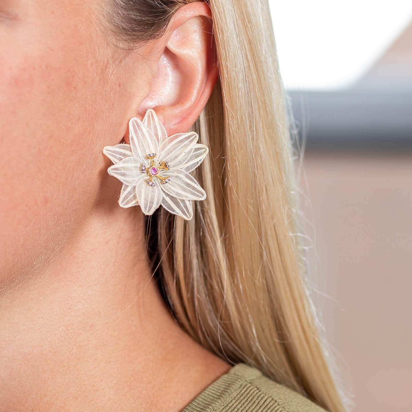 Silvia Furmanovich Horse Mane Flower Earrings