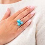 Irene Neuwirth 'Lily of the Valley' Trio Turquoise Ring