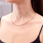 Caroline Ellen Black Diamond Bead Wrap Necklace