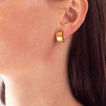 Caroline Ellen Sculptural Huggie Earrings