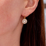 Caroline Ellen Pave Lentil Diamond Dangle Earrings