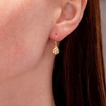 Caroline Ellen Diamond Pave Pear Shape Drop Earrings