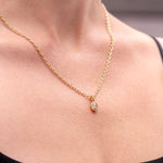 Caroline Ellen Oval Rosecut Grey Diamond Pendant