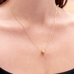 Caroline Ellen Wide Rounded Rondelle with Star Set Diamonds