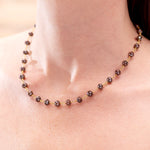 Caroline Ellen Chocolate Diamond Rondelle Bead Wrap Necklace