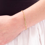 Caroline Ellen Bar Bracelet with Star Set Black Diamonds