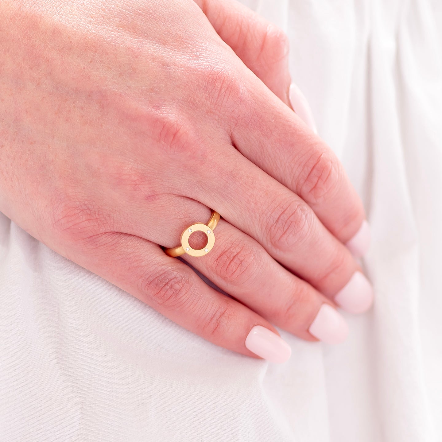 Caroline Ellen Diamond Circle Ring