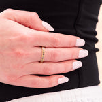 Caroline Ellen Narrow Flat Band with Pave Black Diamonds