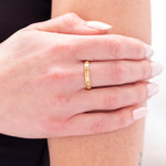 Caroline Ellen Semi Rounded Band with Star Set Cognac Diamonds