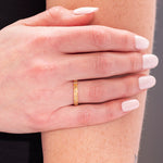 Caroline Ellen Semi Rounded Band with Star Set Cognac Diamonds