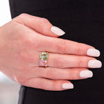 Irene Neuwirth One-of-a-Kind 'Gemmy Gem' Two Stone Ring with Green Tourmaline and Kunzite