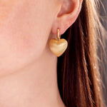 Irene Neuwirth Large Puffed Gold 'Love' Huggies