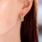 Sylva & Cie Diamond Hoop Earrings