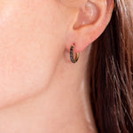 Sylva & Cie Black Diamond Huggies