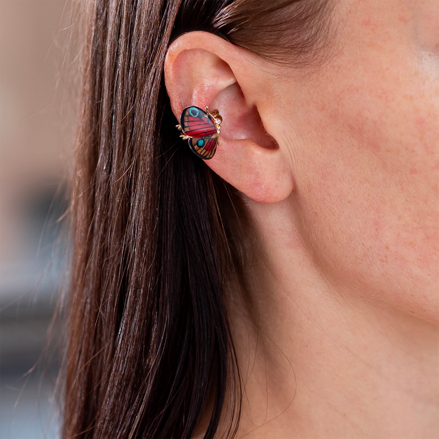 Silvia Furmanovich Marquetry Mini Butterfly Ear Cuff