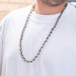 Hoorsenbuhs 10mm Open Link Necklace with White Diamond Toggle- 30"