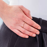 Hoorsenbuhs Micro Tri-Link II Ring with Diamonds