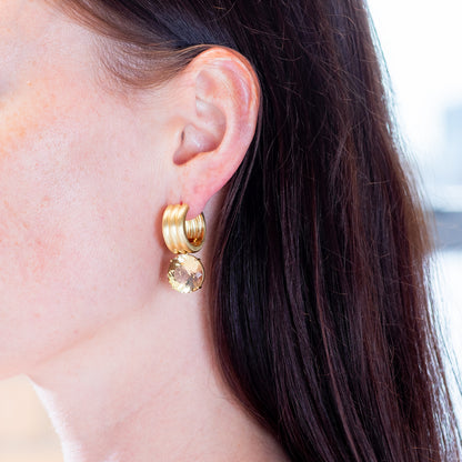 Irene Neuwirth 'Heroic' One-of-a-Kind Tourmaline Drop Jeweled Hoops