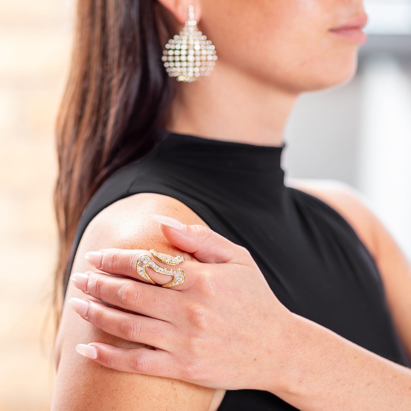 Fernando Jorge 'Stream' Open Ring with Diamonds