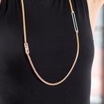 Nikos Koulis 'Feelings' Necklace with Baguette and Round Cut Diamonds