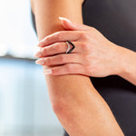 Nikos Koulis 'Oui' Ring with Black Enamel