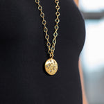 Caroline Ellen Large Lentil Star Set Cognac Diamond Pendant