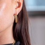 Caroline Ellen Cognac Diamond Hoops