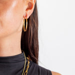 Caroline Ellen Flat Gold Hoops