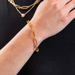 Caroline Ellen Flattened Heavyweight Paperclip Bracelet
