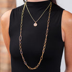 Caroline Ellen Medium Pave Lentil Pendant